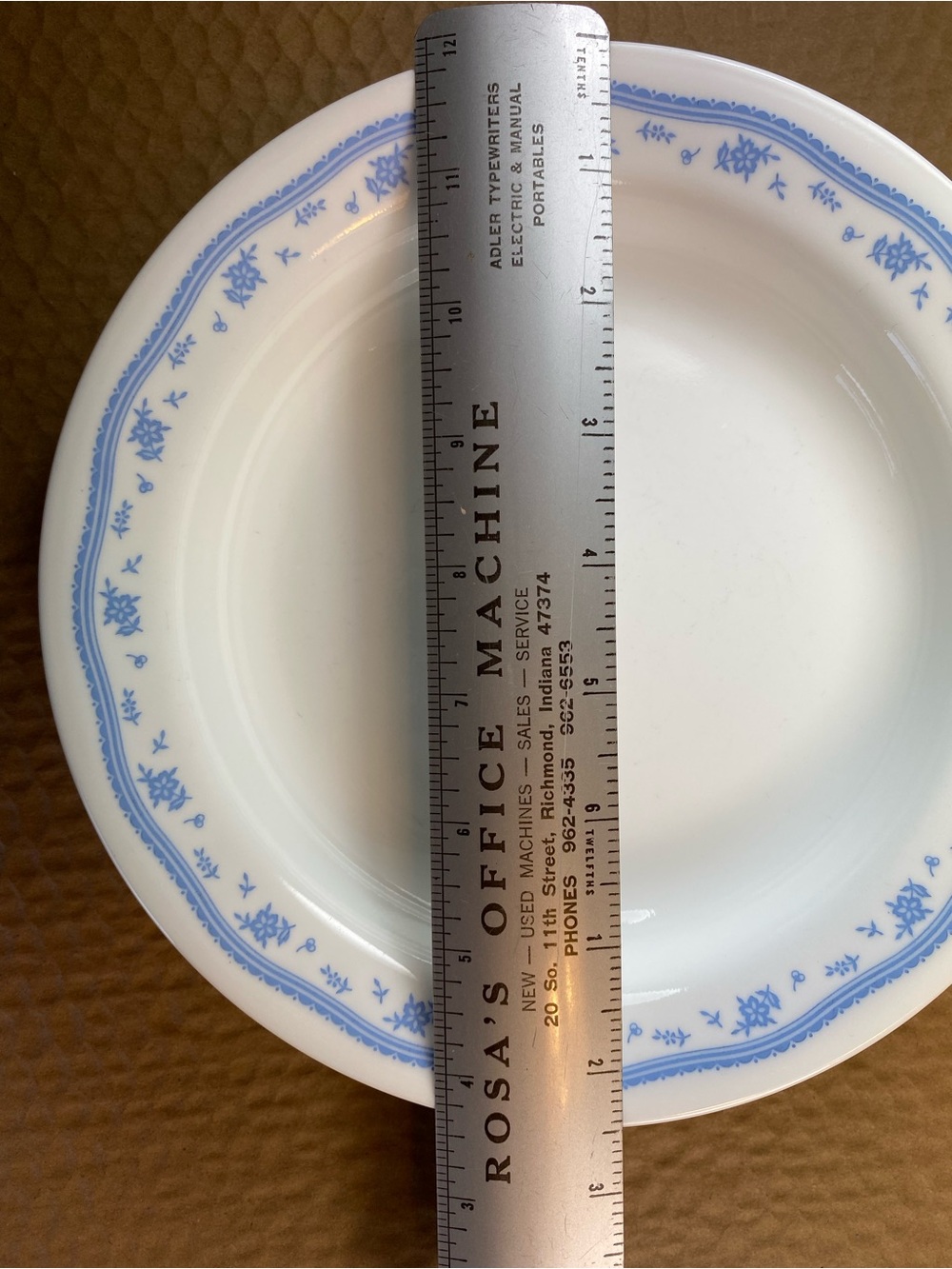 4 Corelle by Corning Morning Blue 8 1/2” Pasta Rimmed Bowls - Picture 12 of 12